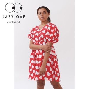 Lazy Oaf Red Heart Print Dress